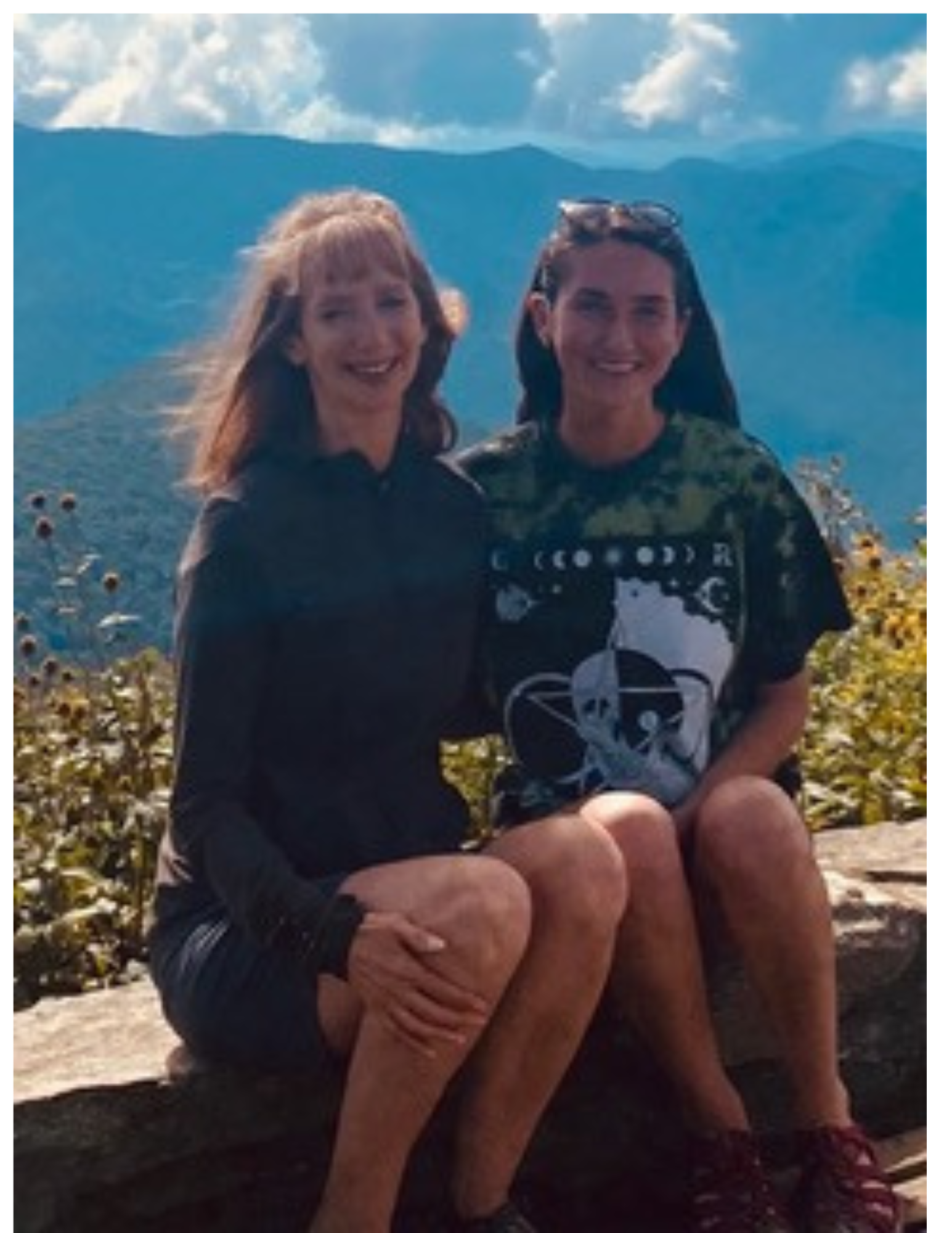 Kris with her daughter in a supportive moment